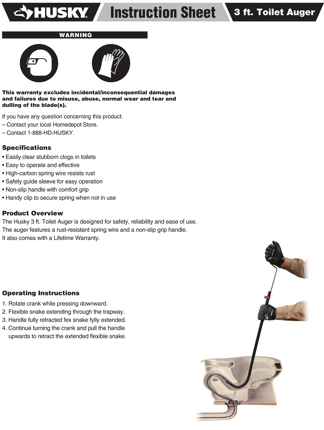 How To Use Husky 1 4 X 15 Ft Drain Auger Best Drain Photos